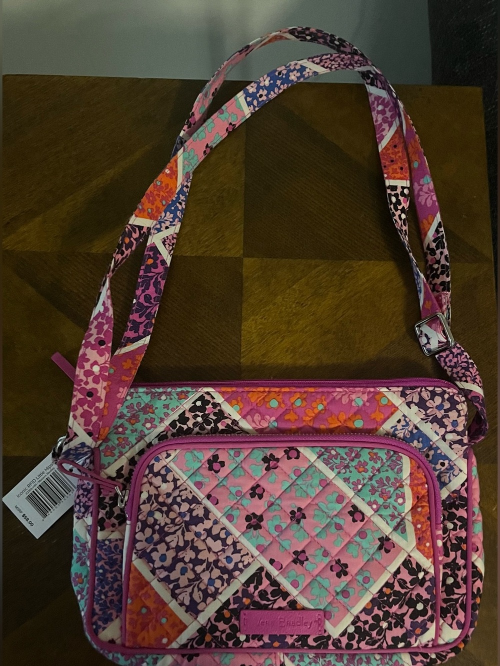 Vera Bradley Pink Multi Quilted Crossbody Bag